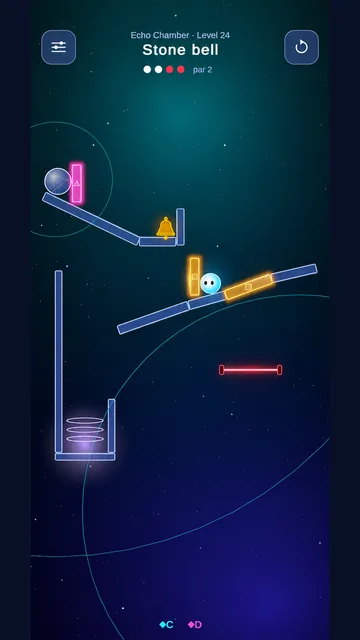 A level with a bell and crystals